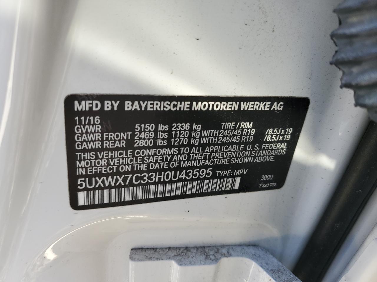 2017 BMW X3 - Image 13