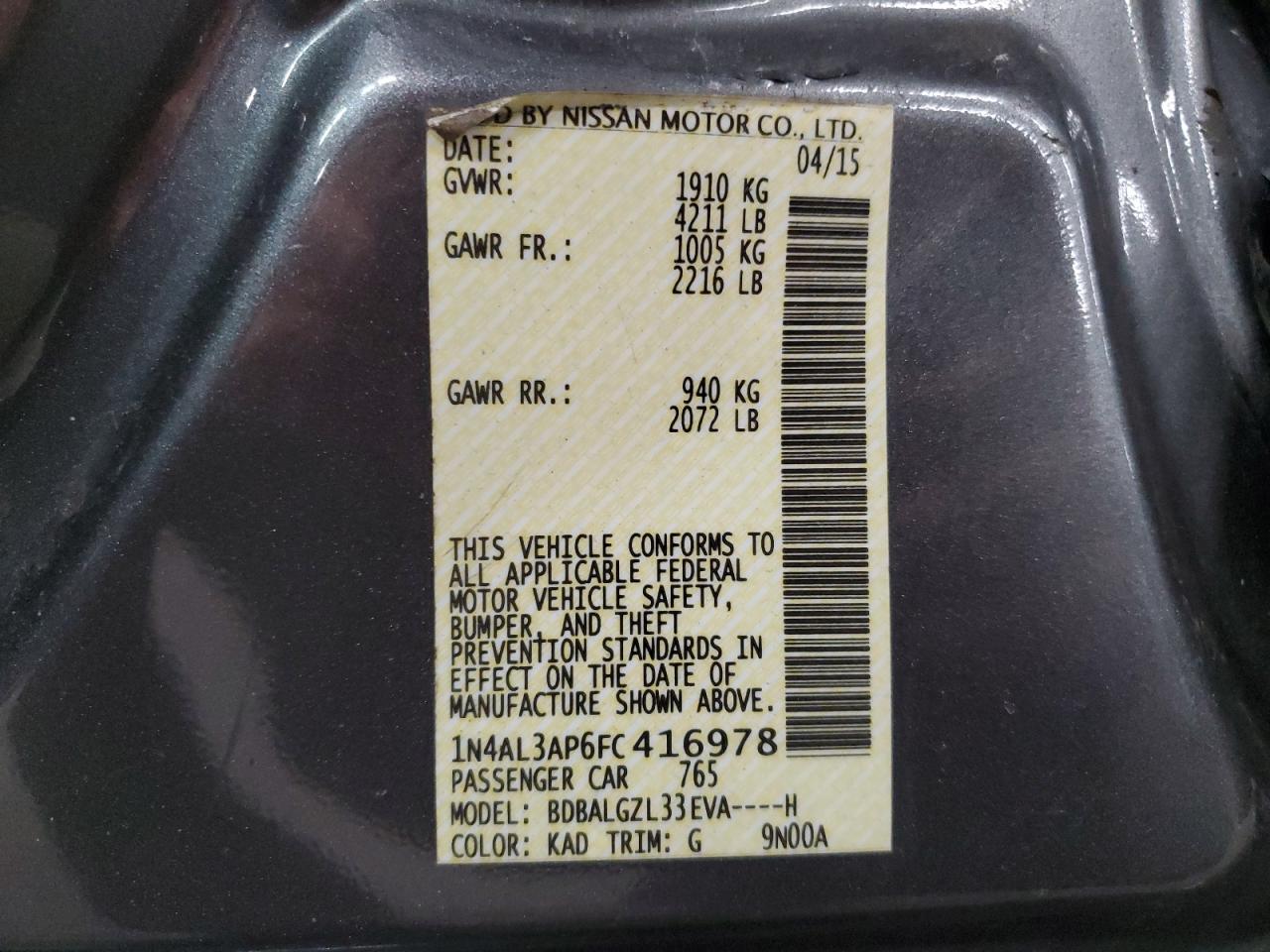 2015 Nissan Altima - Image 12