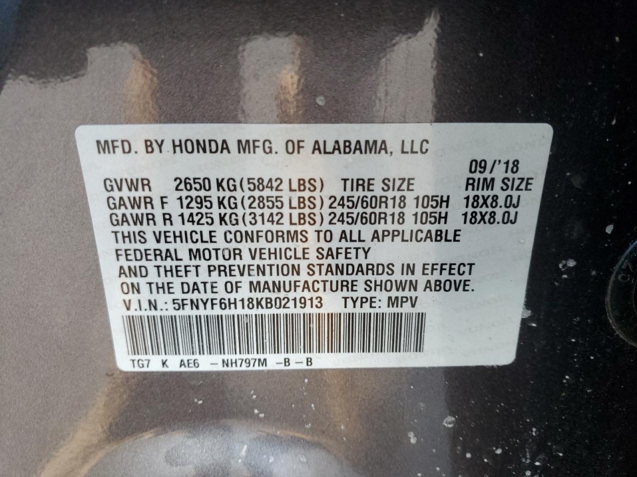 2019 Honda Pilot - Image 13