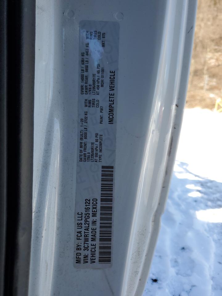 2023 Ram 3500 VIN: 3C7WRTAL2PG516122 Lot: 44618085