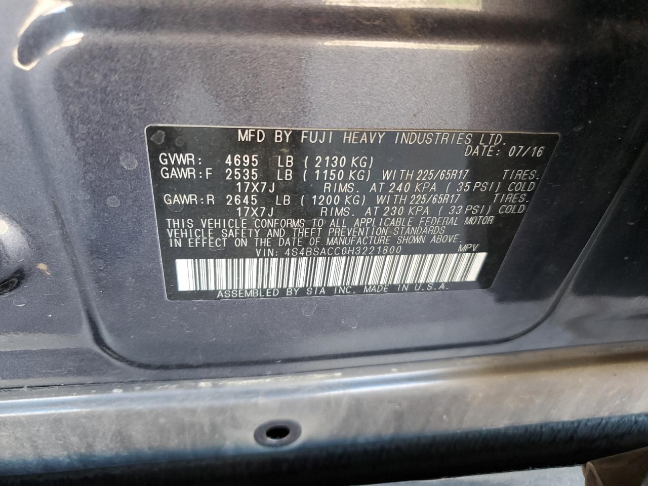 2017 Subaru Outback - Image 13