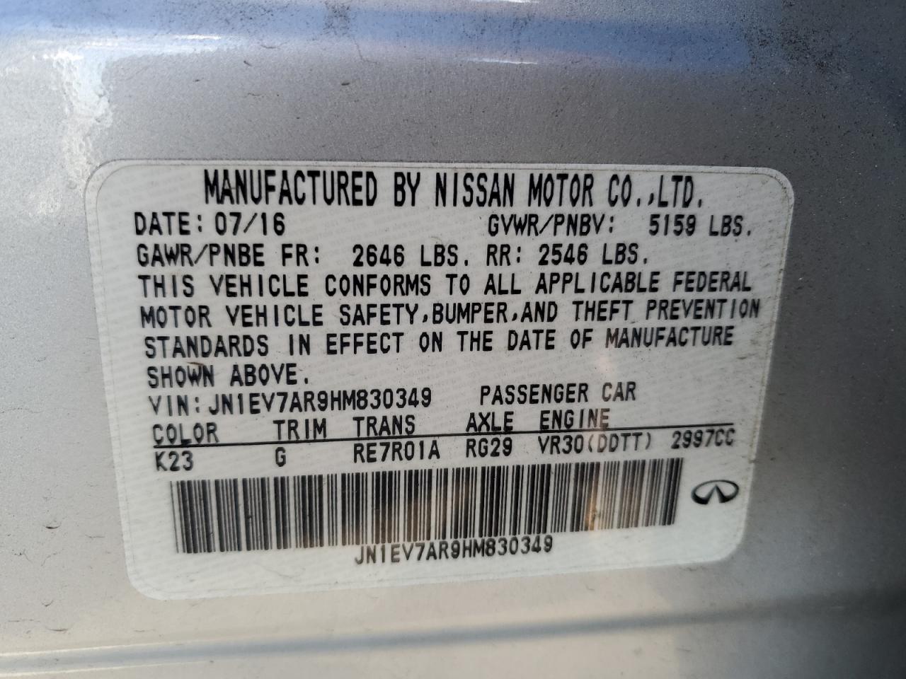 2017 Infiniti Q50 - Image 12