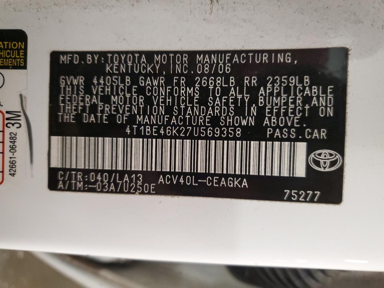 2007 Toyota Camry - Image 12