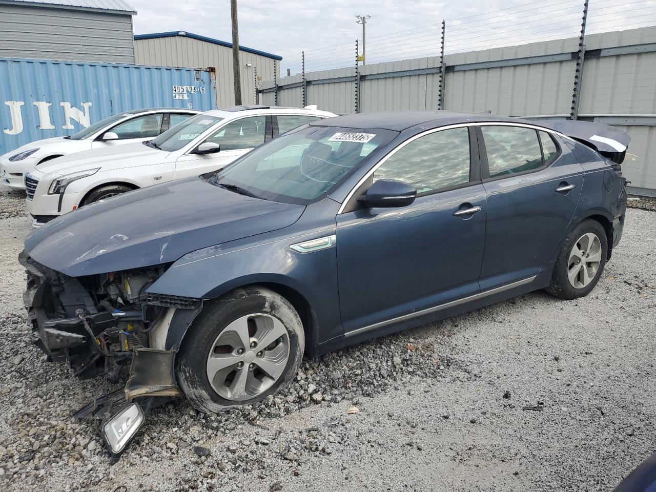 2015 Kia Optima Hybrid blue sedan hybrid KNAGM4AD3F5089776 photo #1
