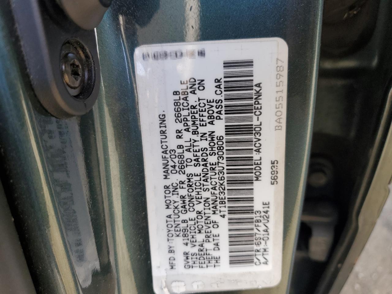 2003 Toyota Camry - Image 15