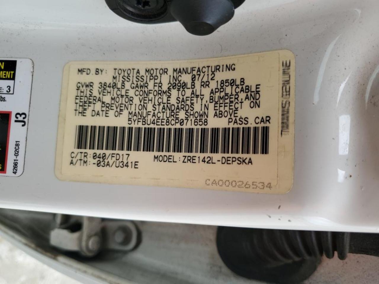 2012 Toyota Corolla - Image 12