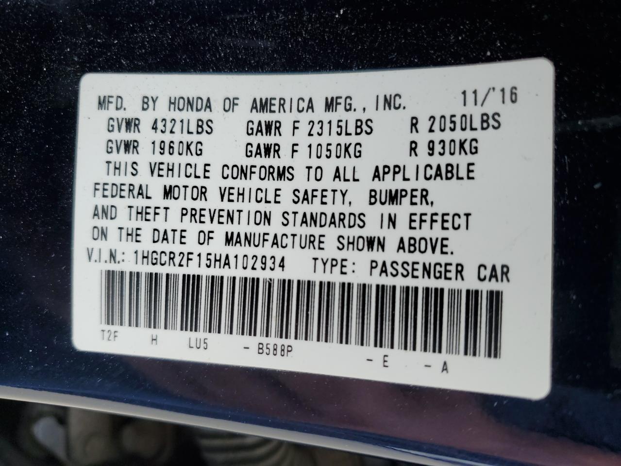 2017 Honda Accord - Image 12