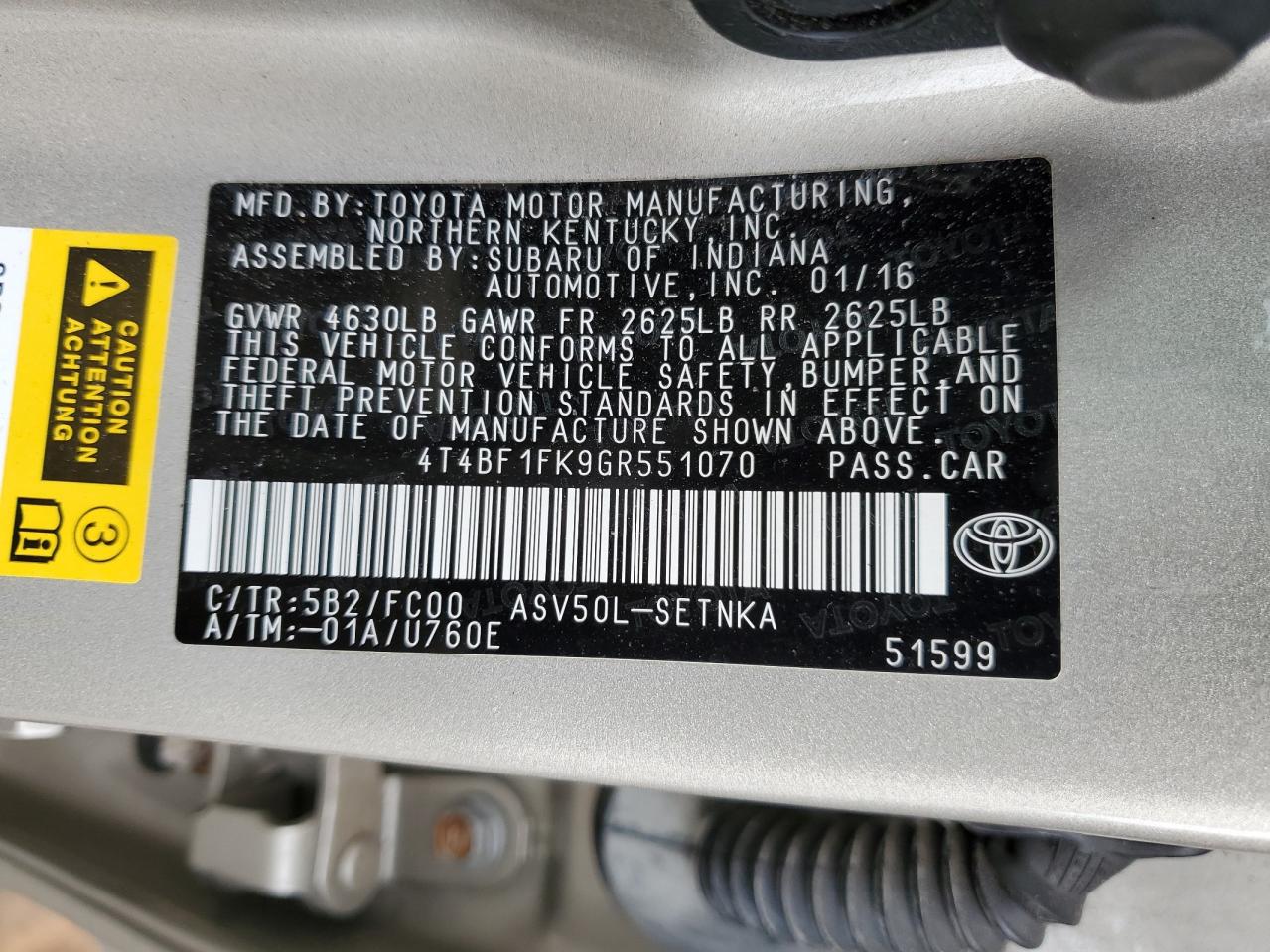 2016 Toyota Camry - Image 13