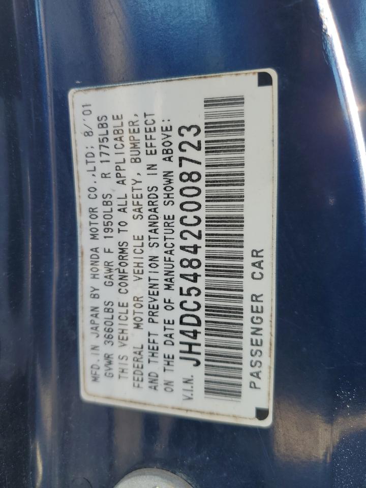 2002 Acura Rsx VIN: JH4DC54842C008723 Lot: 52198385