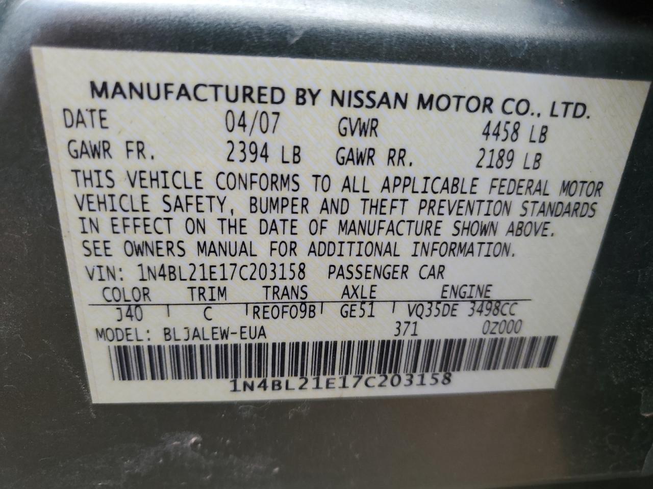 2007 Nissan Altima - Image 14