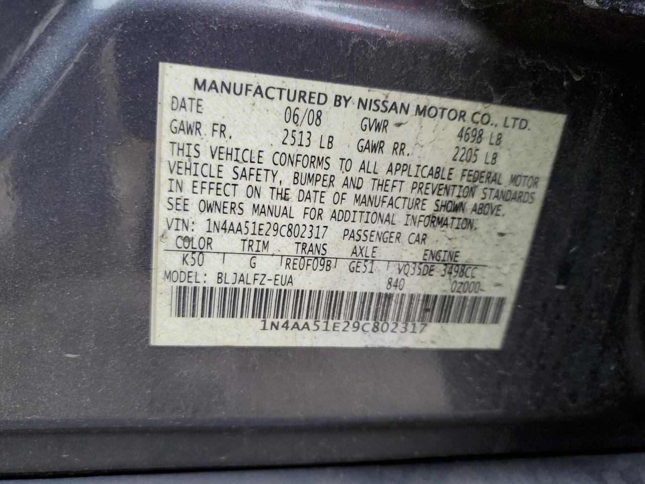 2009 Nissan Maxima - Image 12