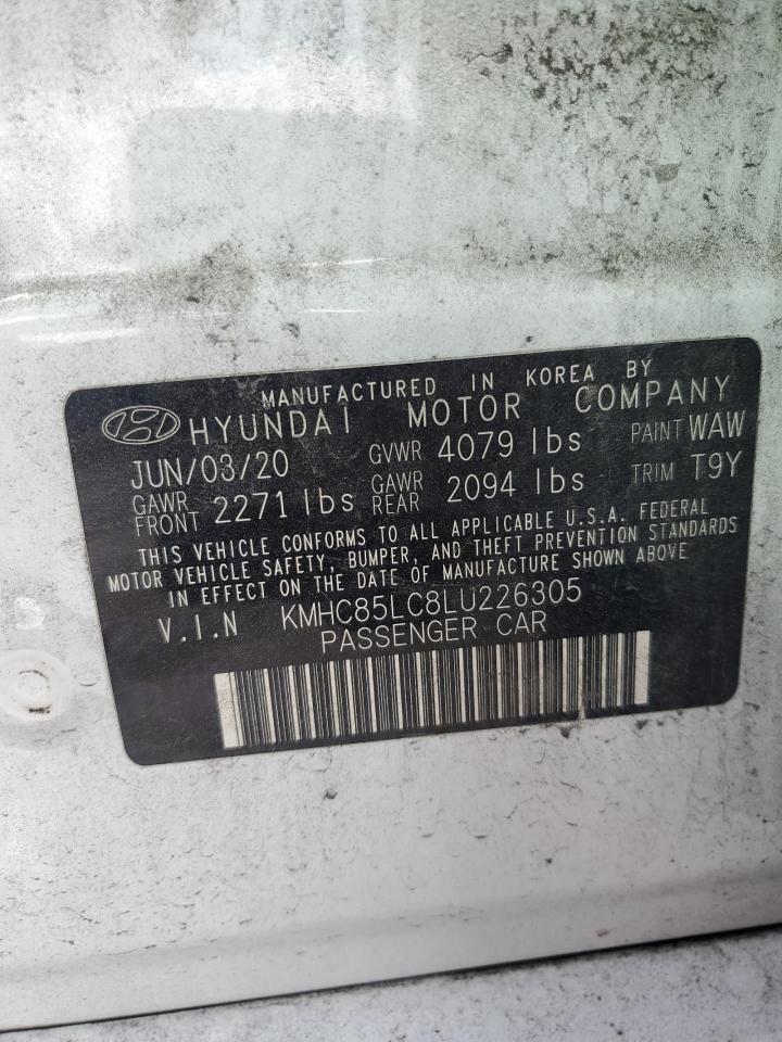 2020 Hyundai Ioniq Sel VIN: KMHC85LC8LU226305 Lot: 45163985