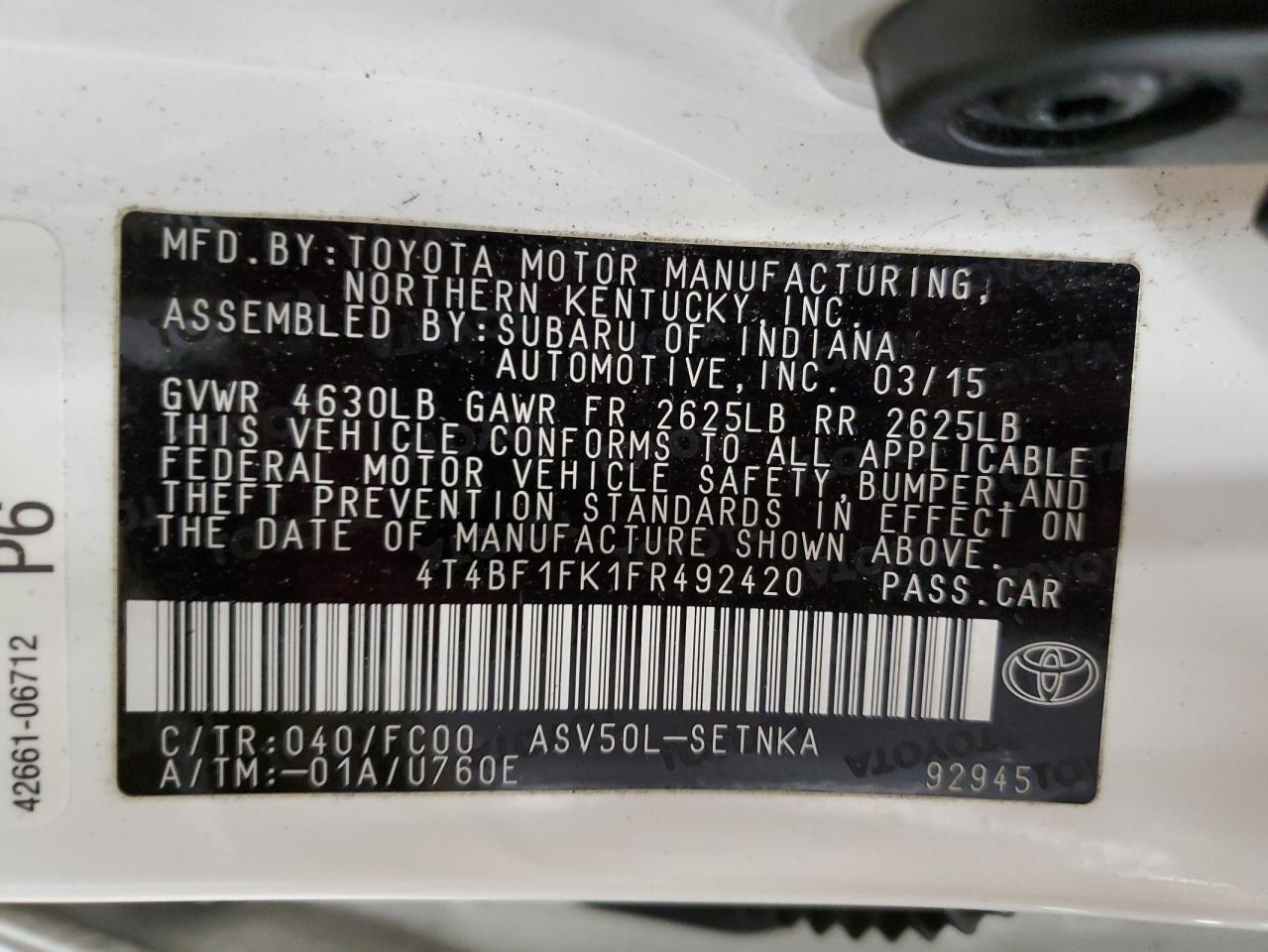 2015 Toyota Camry - Image 12