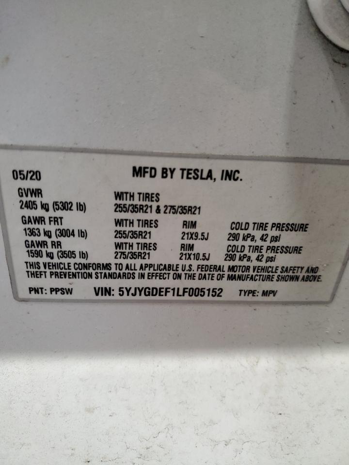 5YJYGDEF1LF005152 Tesla Model Y 2020. Фото: 13