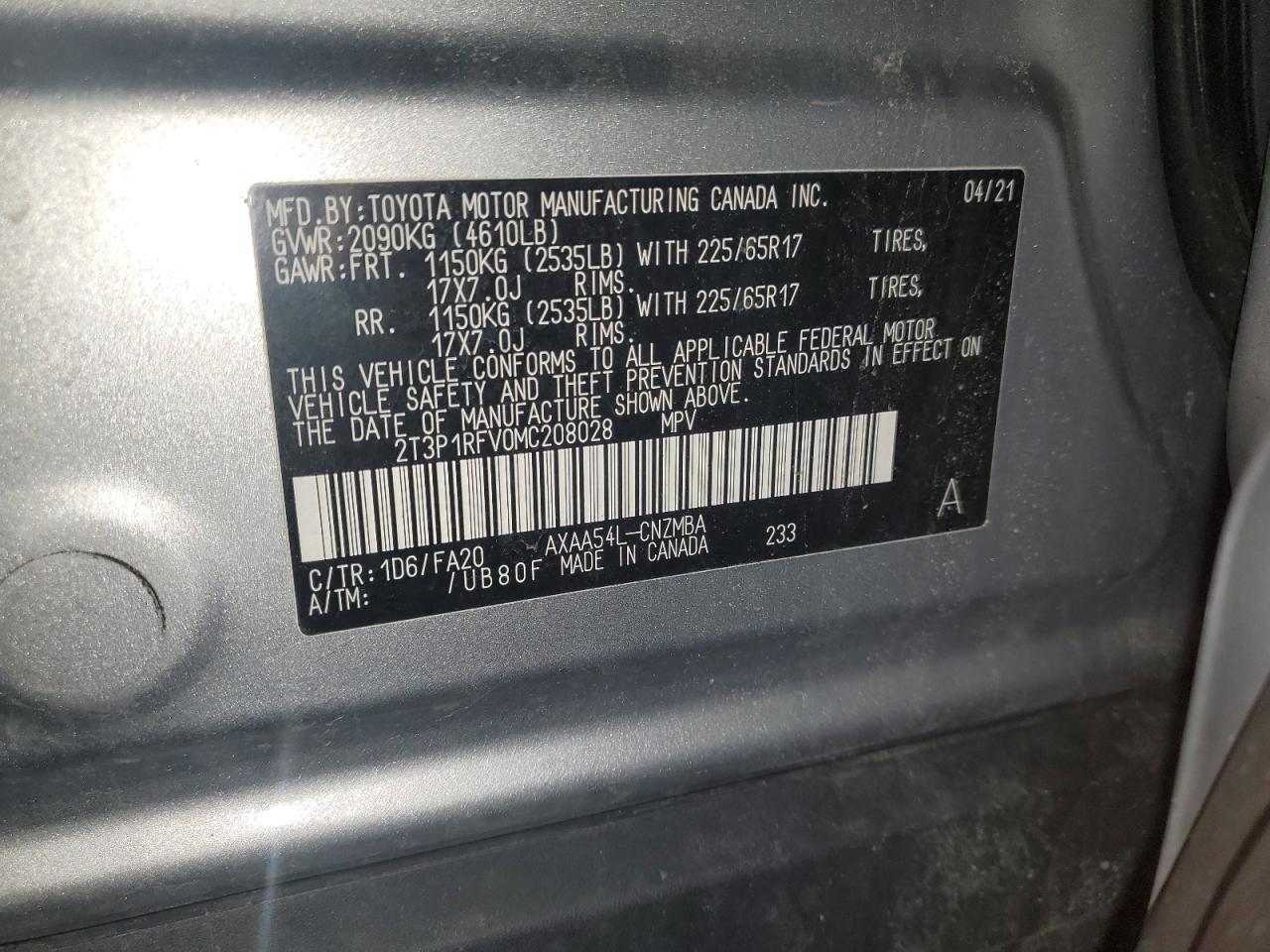 2021 Toyota RAV 4 - Image 13