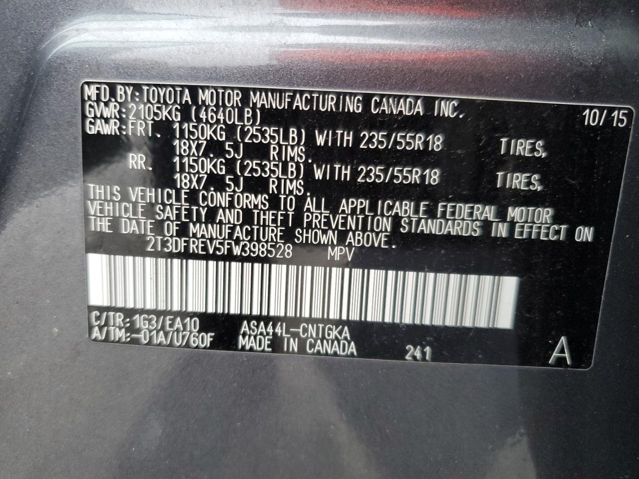 2015 Toyota RAV 4 - Image 15