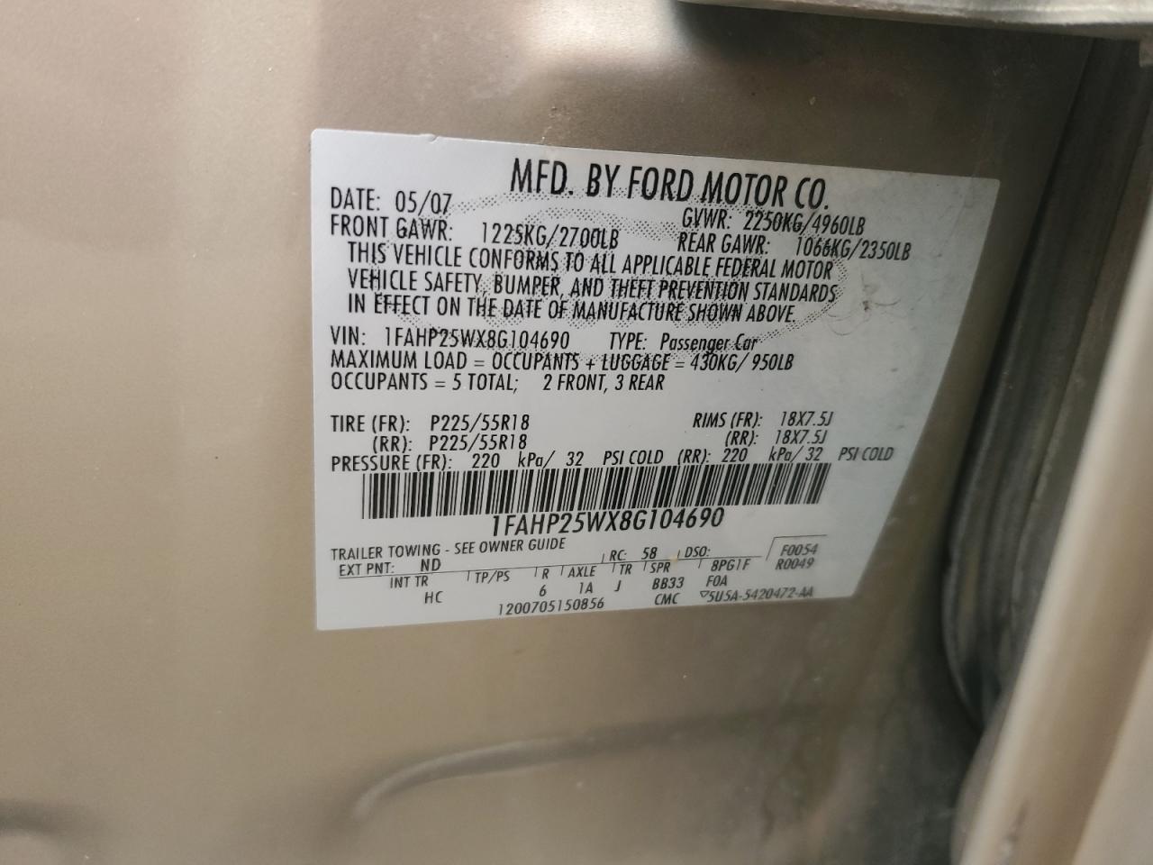 2008 Ford Taurus - Image 12