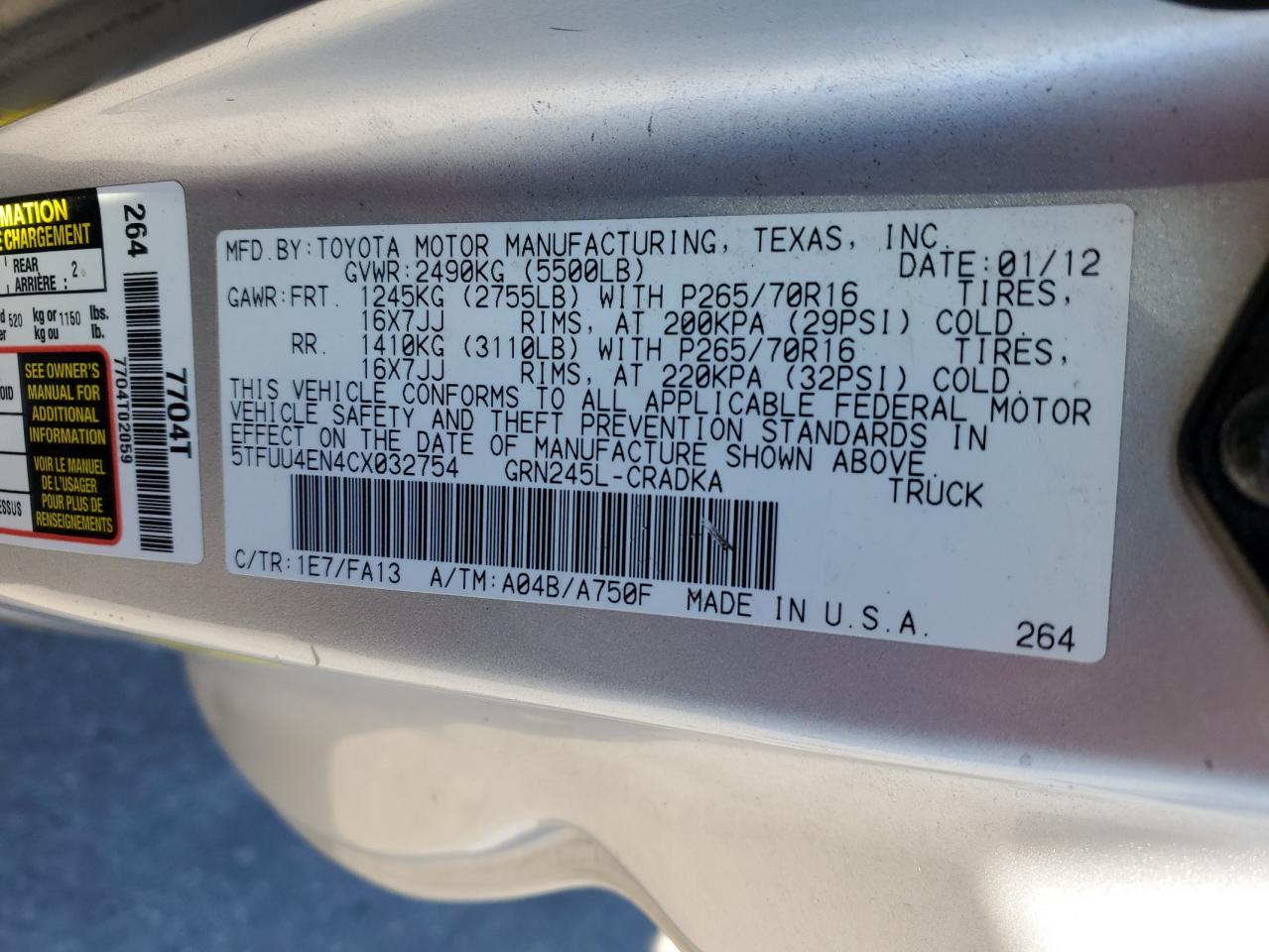 2012 Toyota Tacoma - Image 12