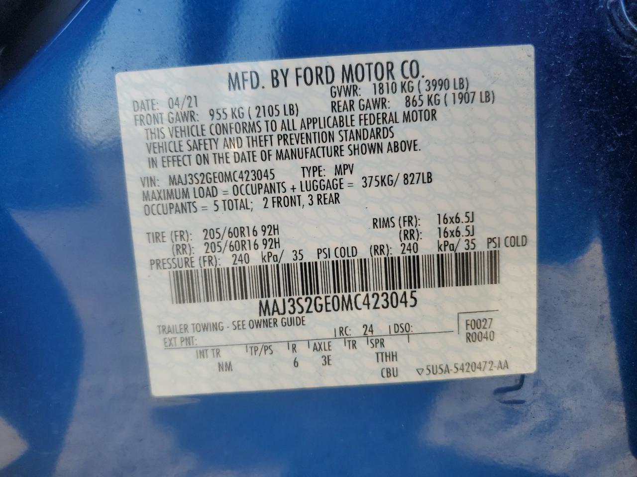 2021 Ford EcoSport - Image 15