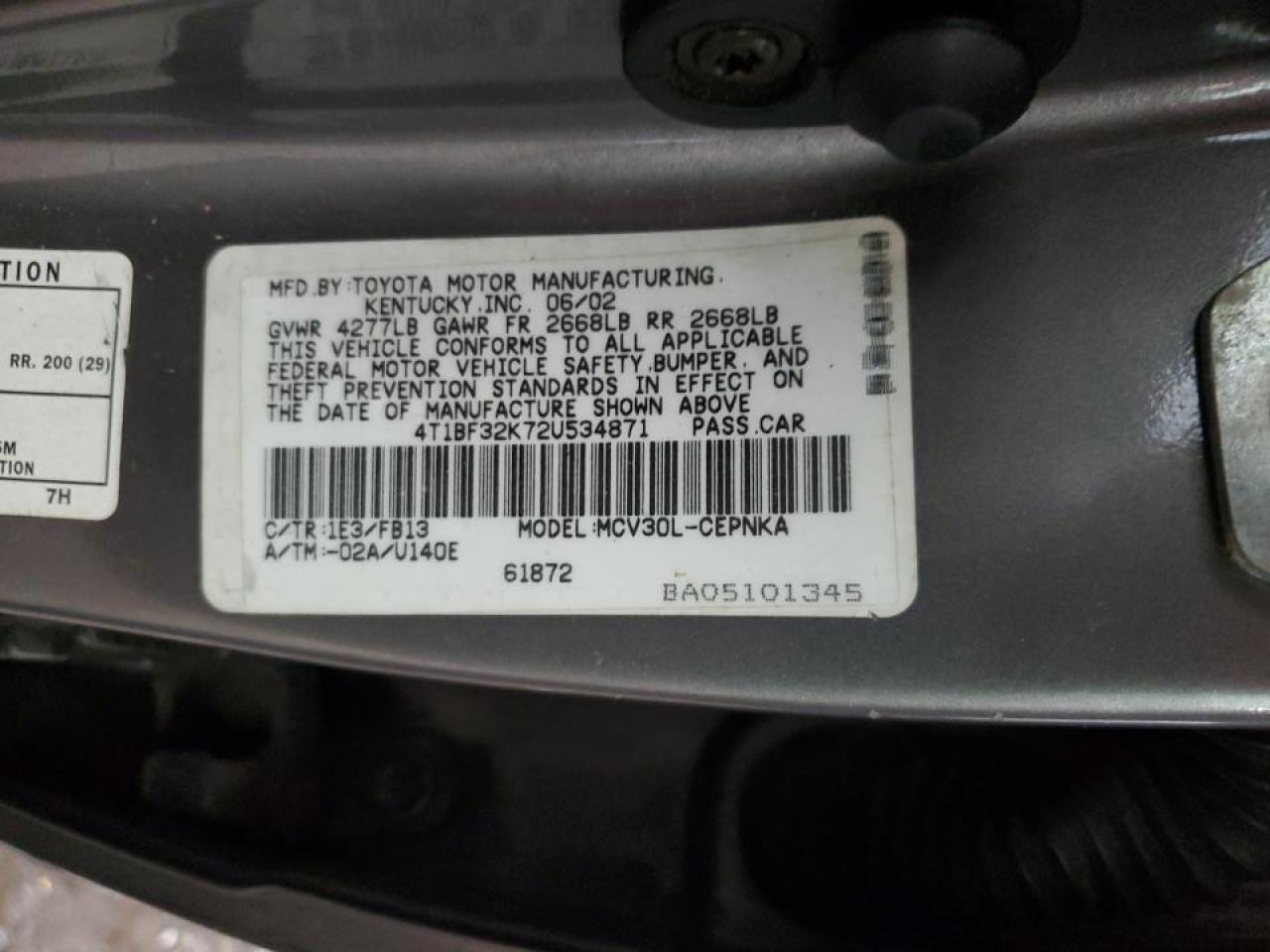 2002 Toyota Camry - Image 14