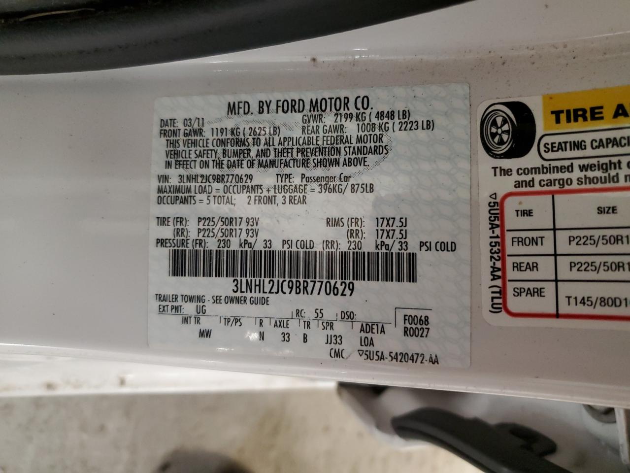 2011 Lincoln MKZ - Image 12