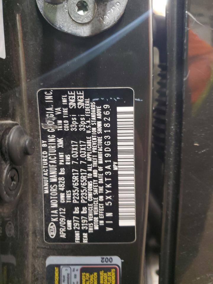 2013 Kia Sorento Lx VIN: 5XYKT3A19DG318269 Lot: 46738665