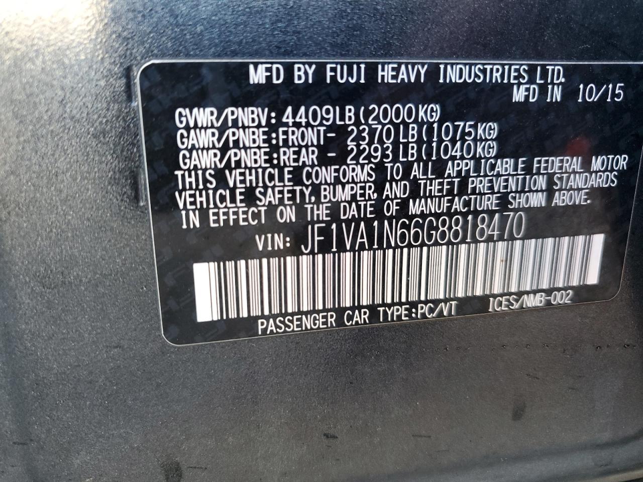 2016 Subaru WRX - Image 14