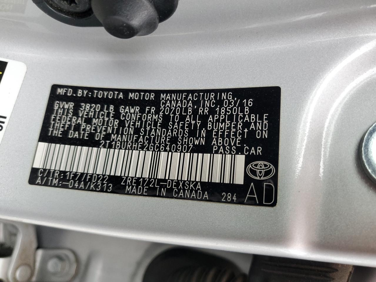2016 Toyota Corolla - Image 12