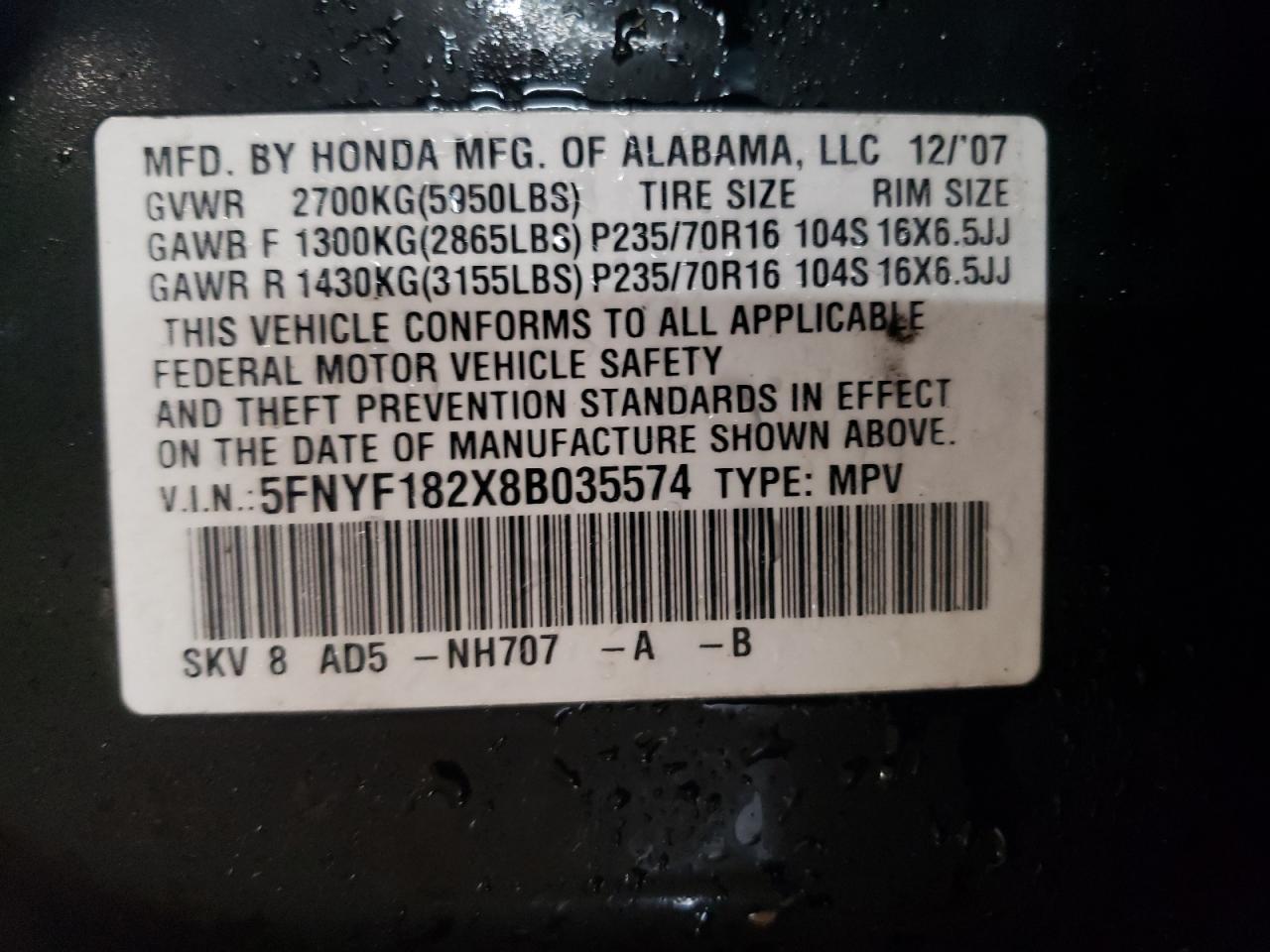 2008 Honda Pilot - Image 12