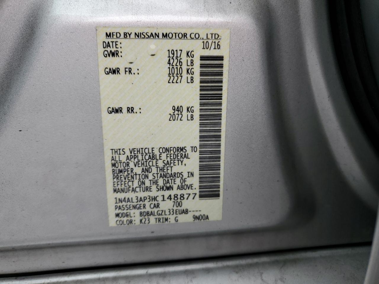 2017 Nissan Altima - Image 13