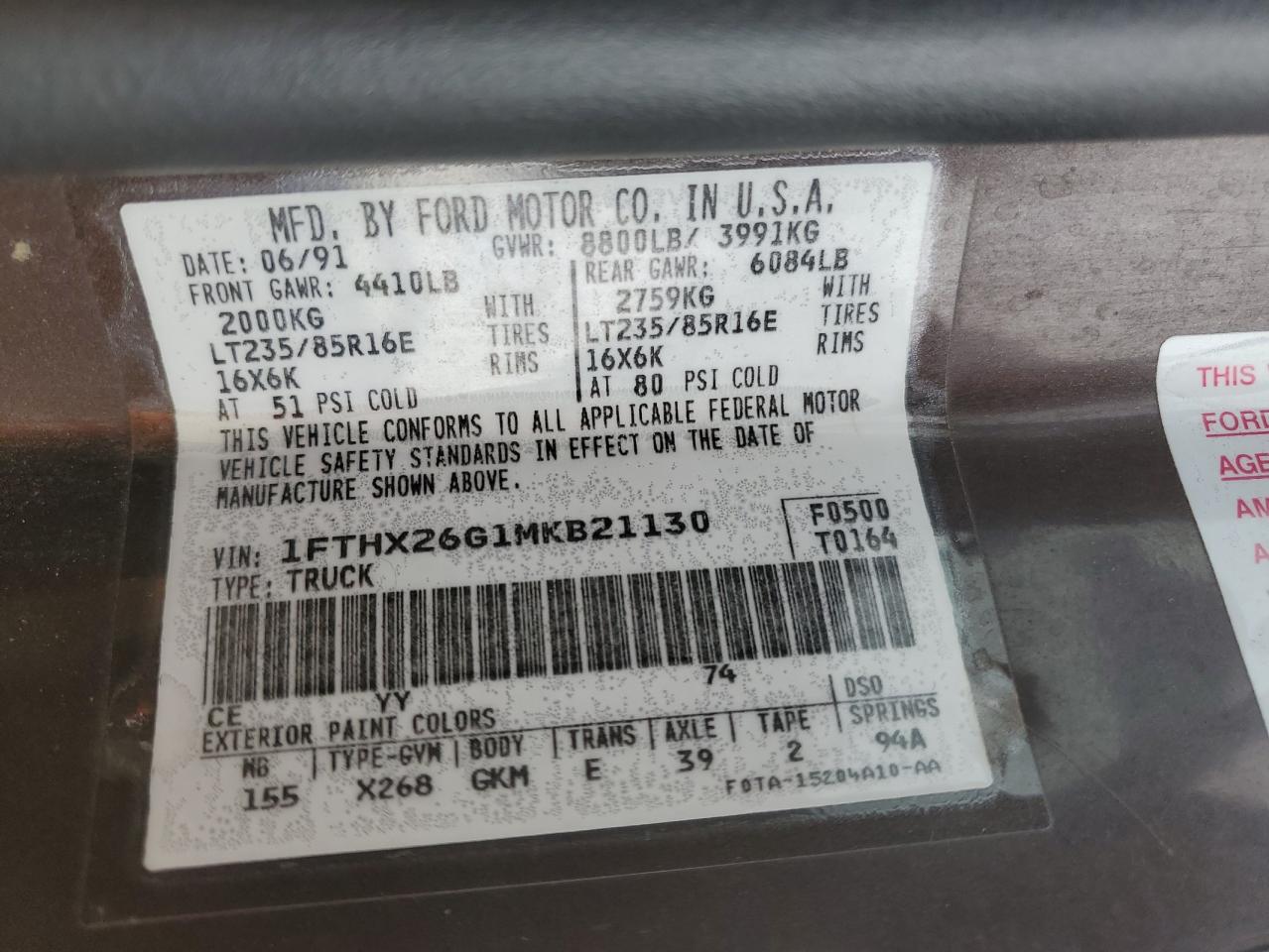 1991 Ford F250 - Image 12