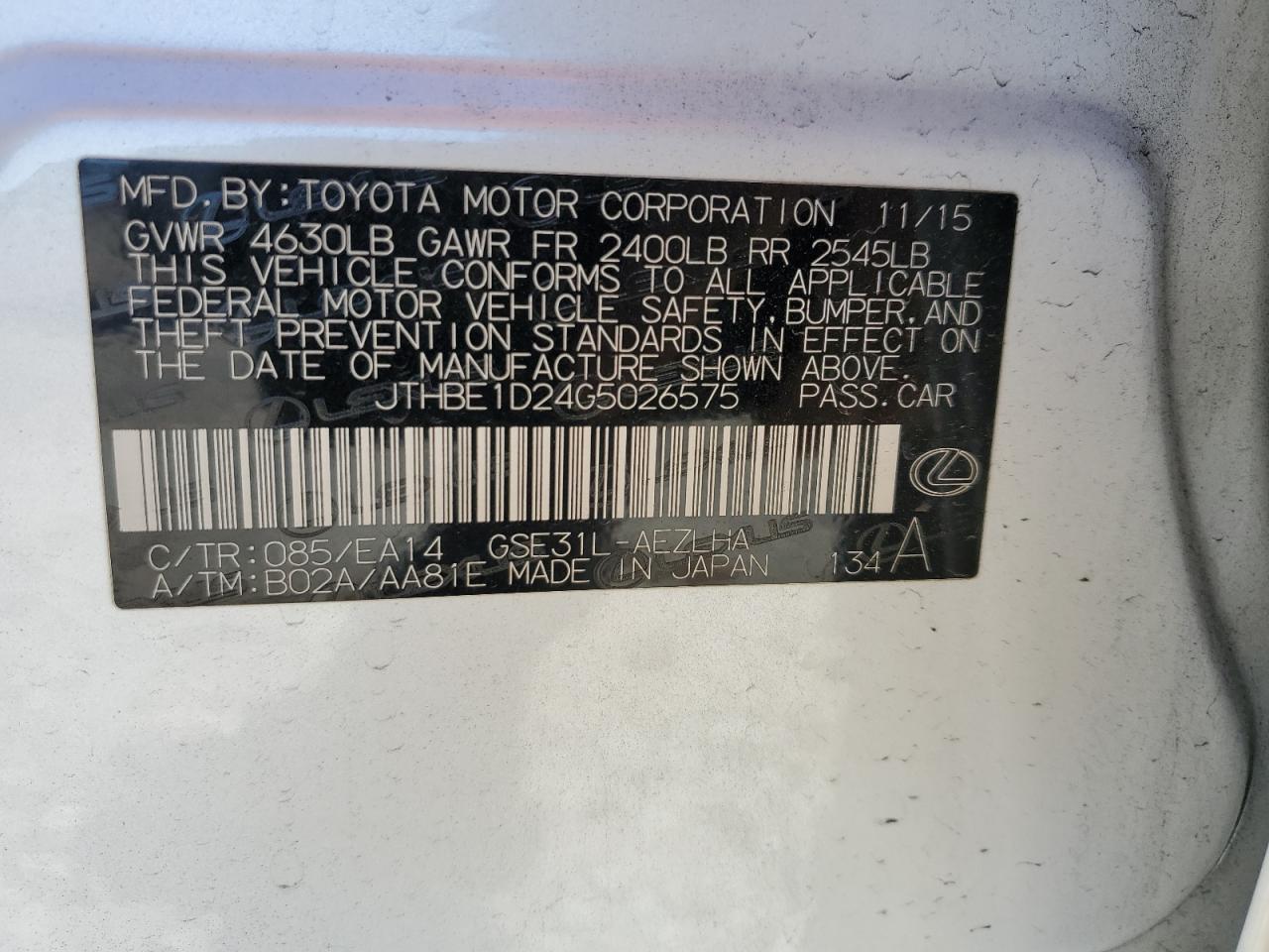 2016 Lexus IS - Image 13
