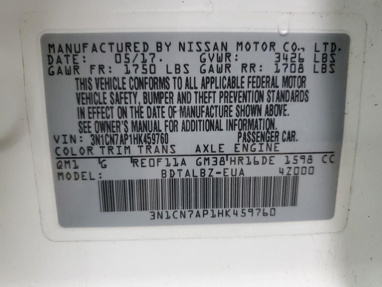 2017 Nissan Versa - Image 13