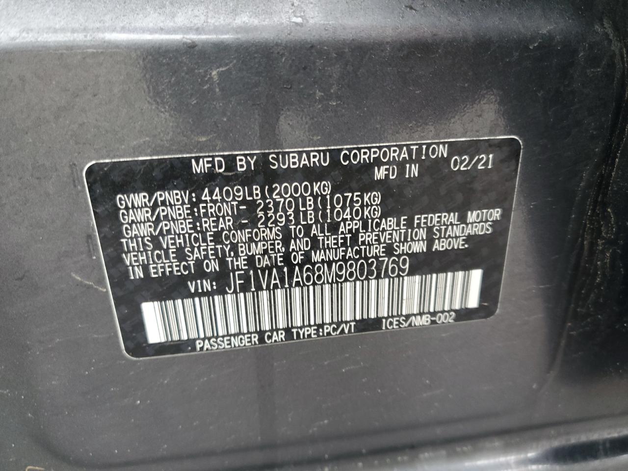 2021 Subaru WRX - Image 12