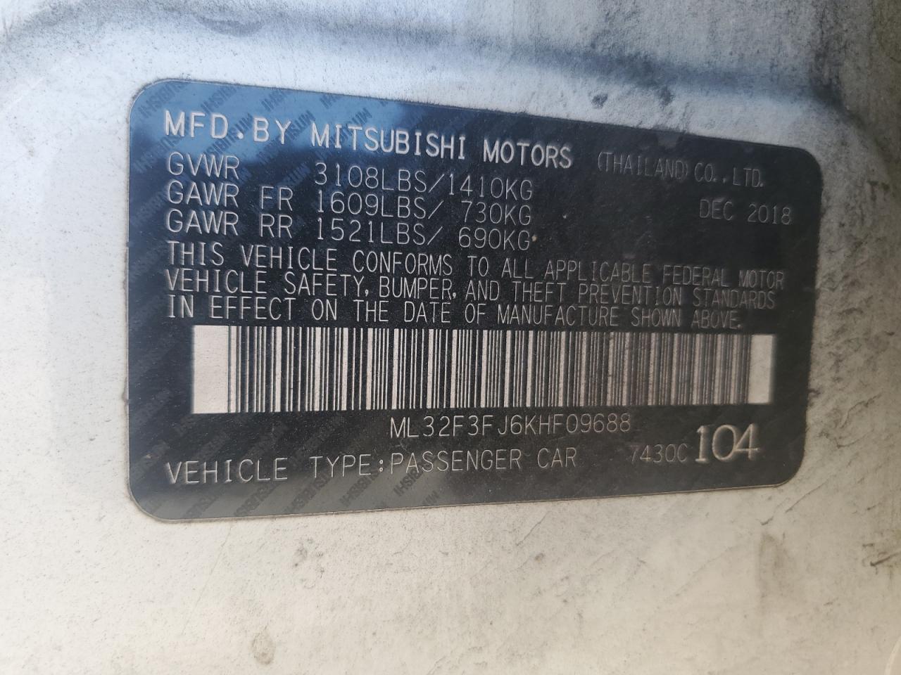 2019 Mitsubishi Mirage - Image 13