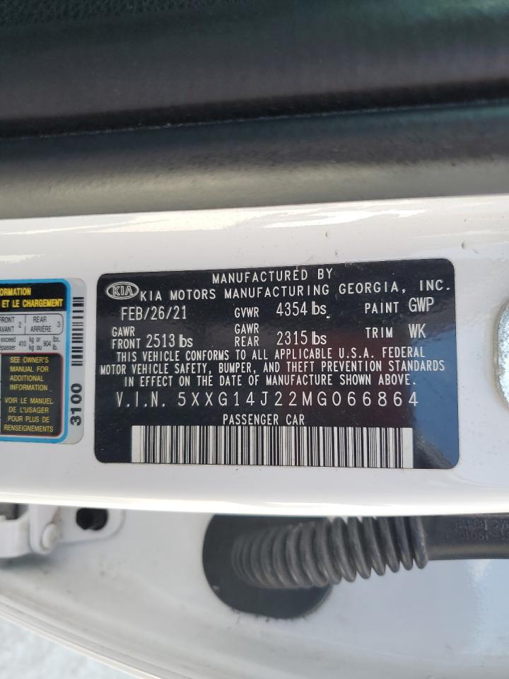 2021 Kia K5 Lxs VIN: 5XXG14J22MG066864 Lot: 44551365