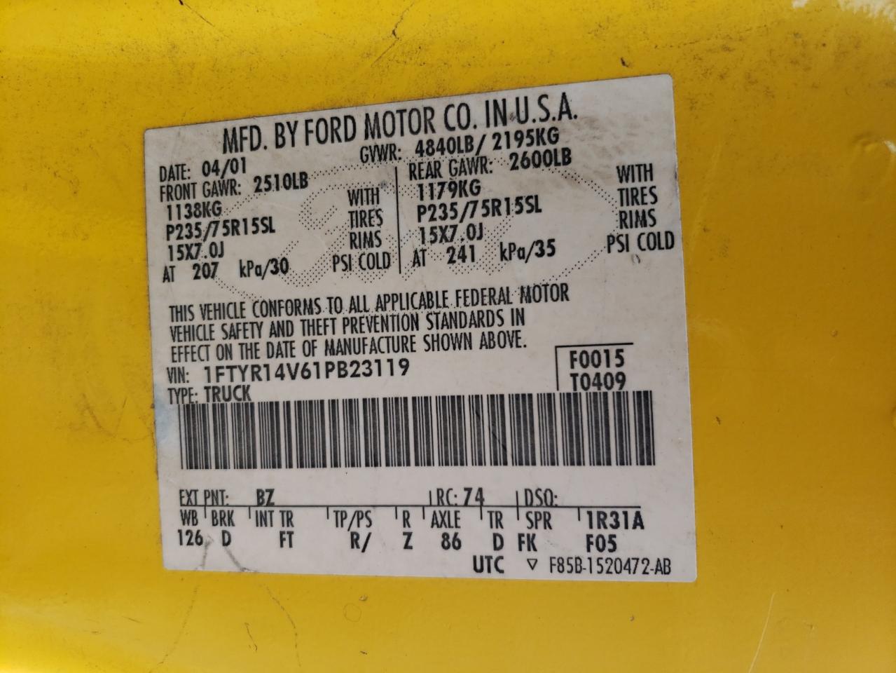2001 Ford Ranger - Image 12