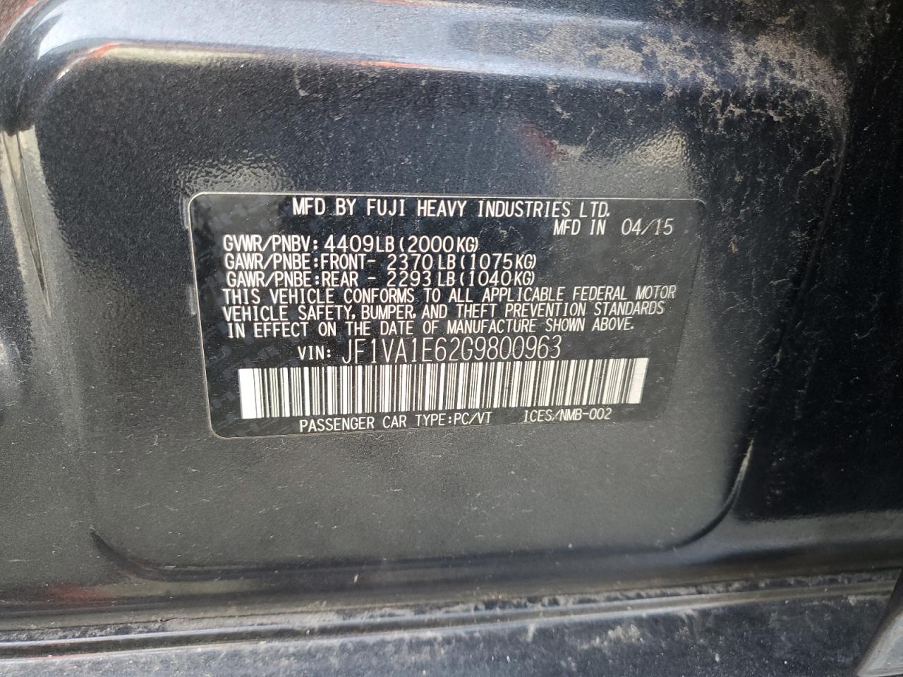 2016 Subaru WRX - Image 13