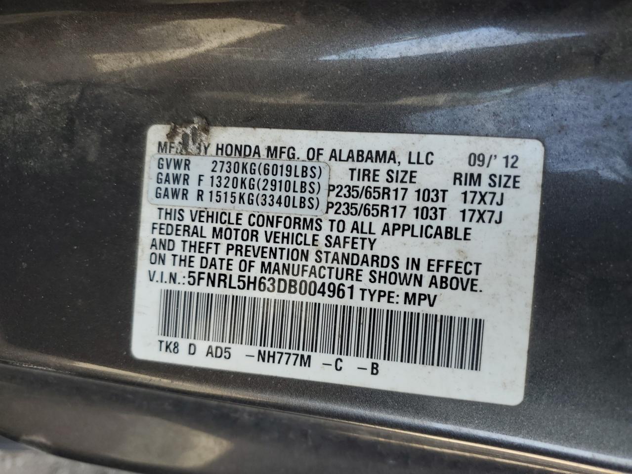 2013 Honda Odyssey - Image 15