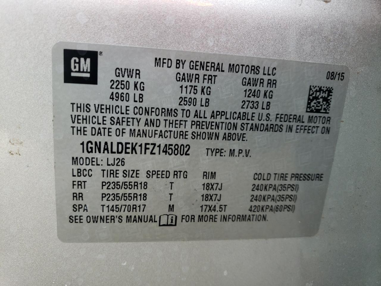 2015 Chevrolet Equinox - Image 13