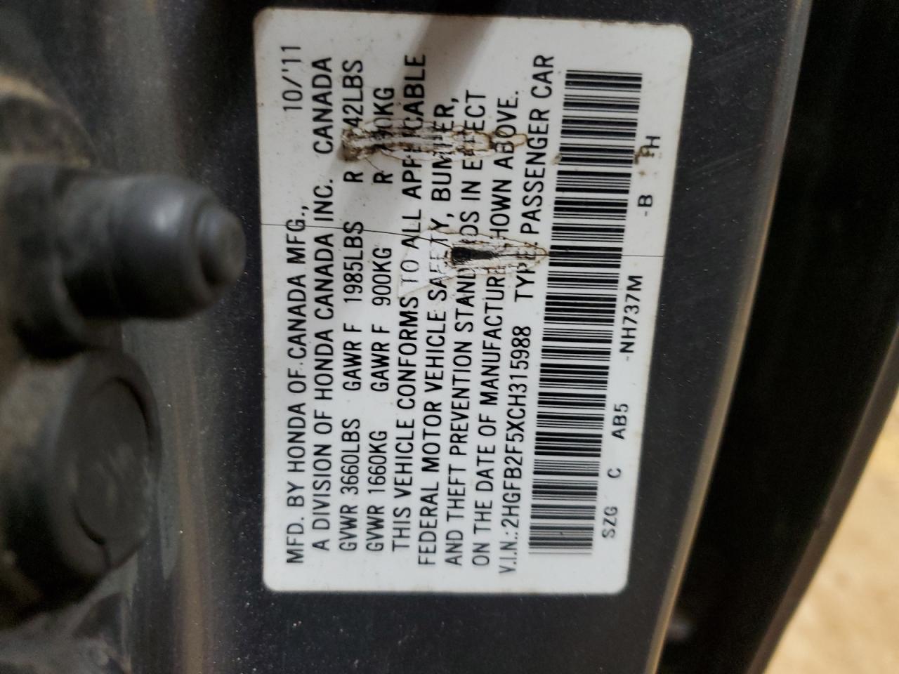 2012 Honda Civic - Image 15