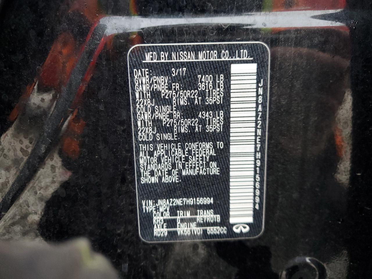 2017 Infiniti QX80 - Image 15