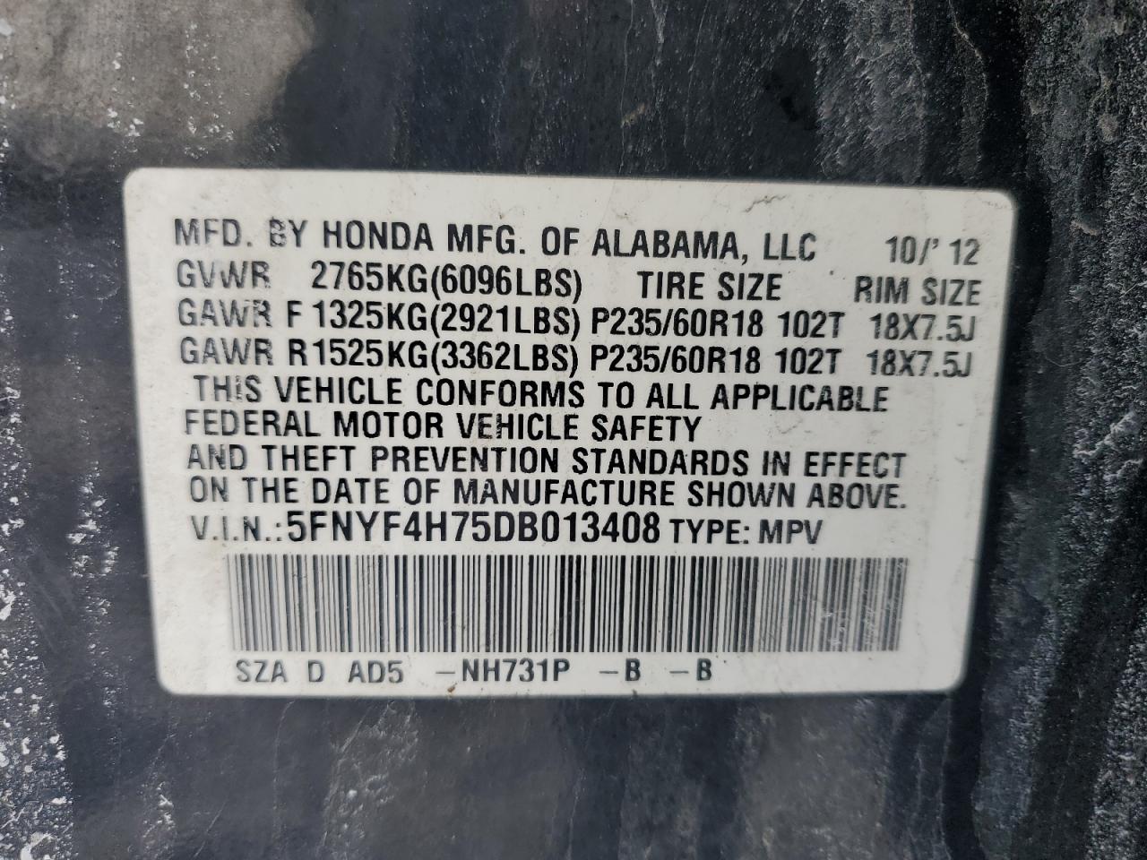2013 Honda Pilot - Image 15