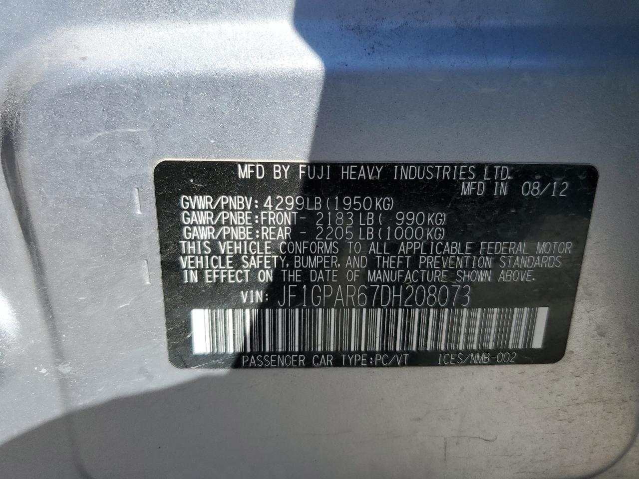 2013 Subaru Impreza - Image 13