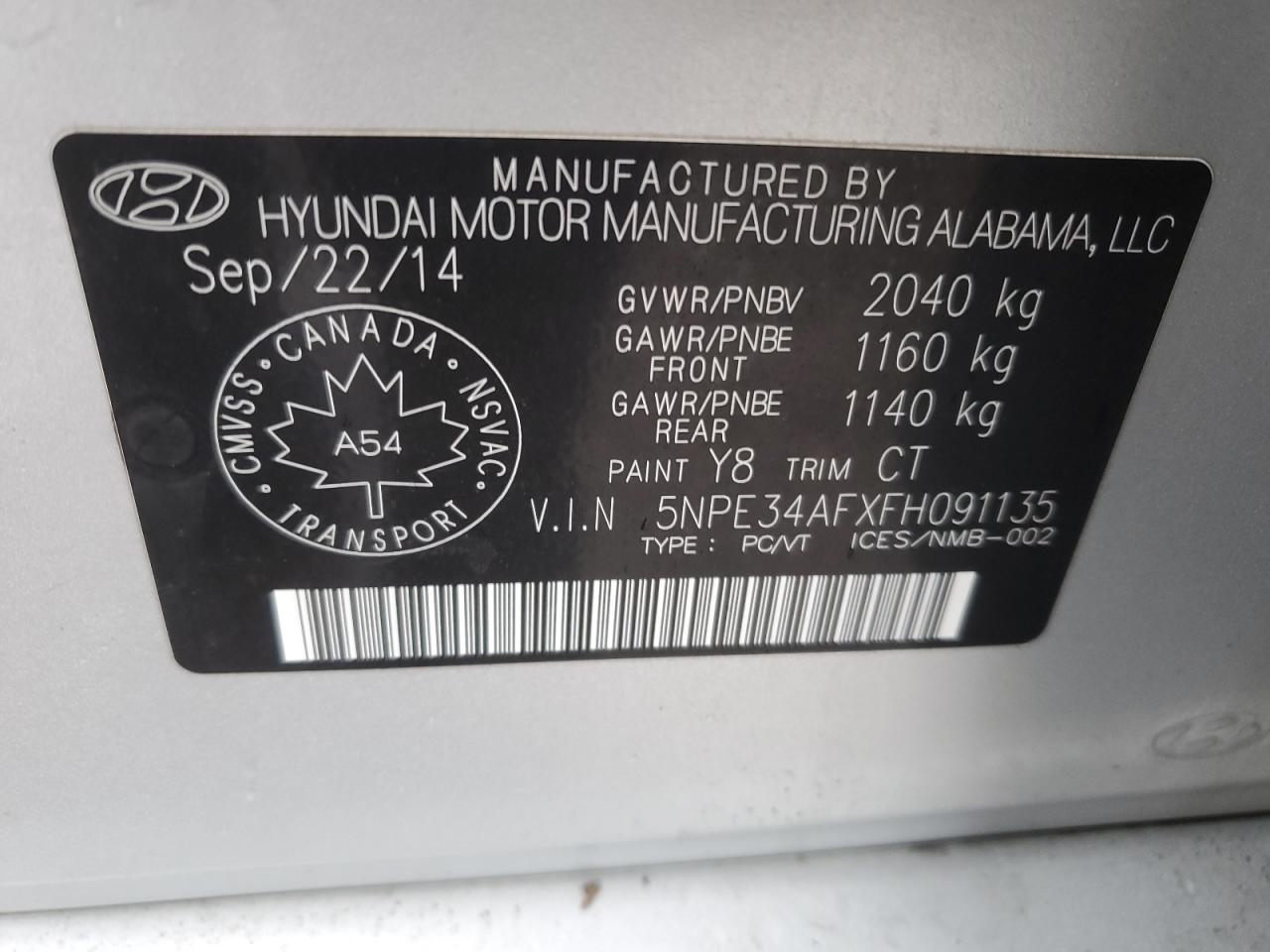 2015 Hyundai Sonata - Image 13