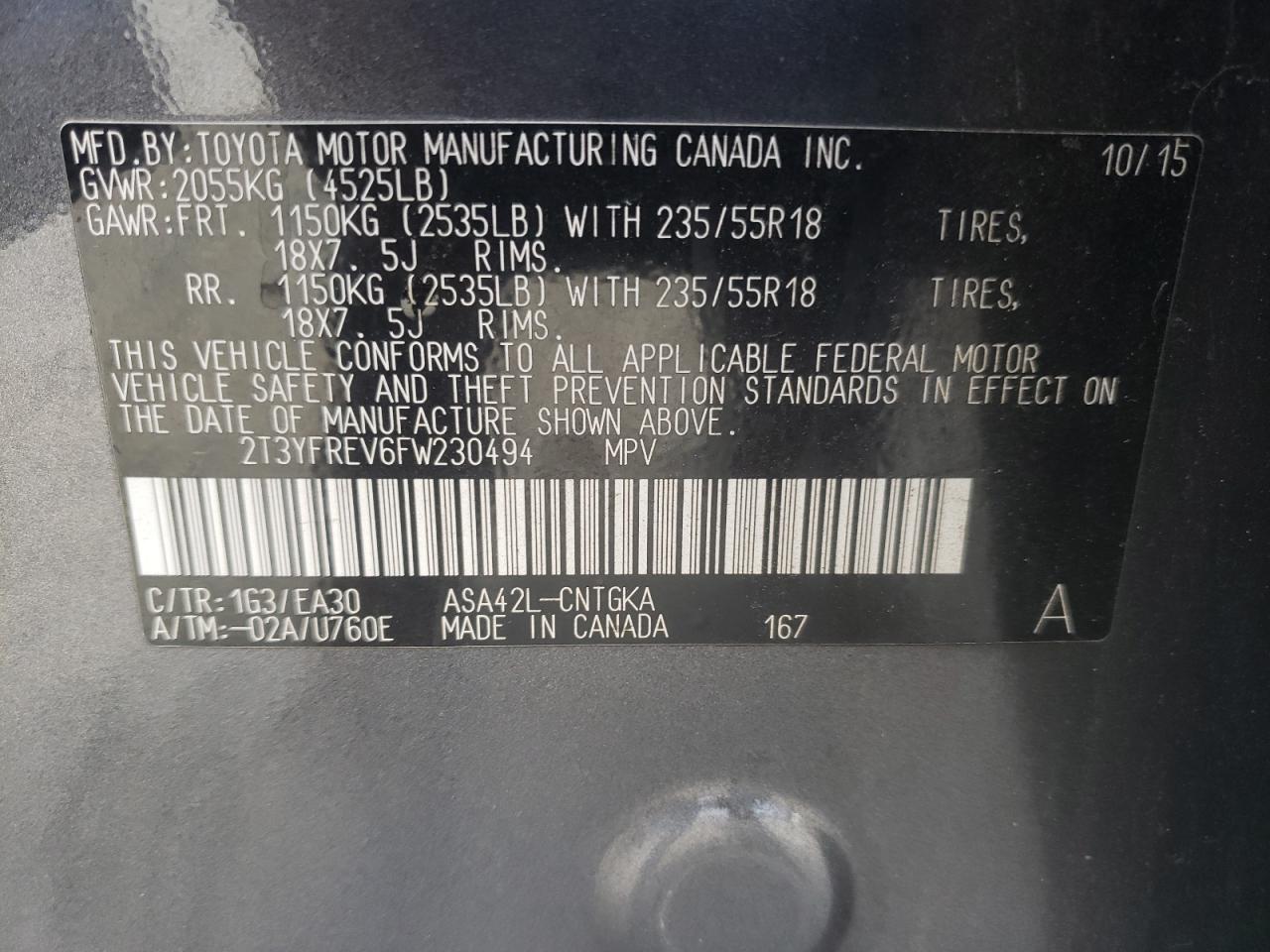 2015 Toyota RAV 4 - Image 15