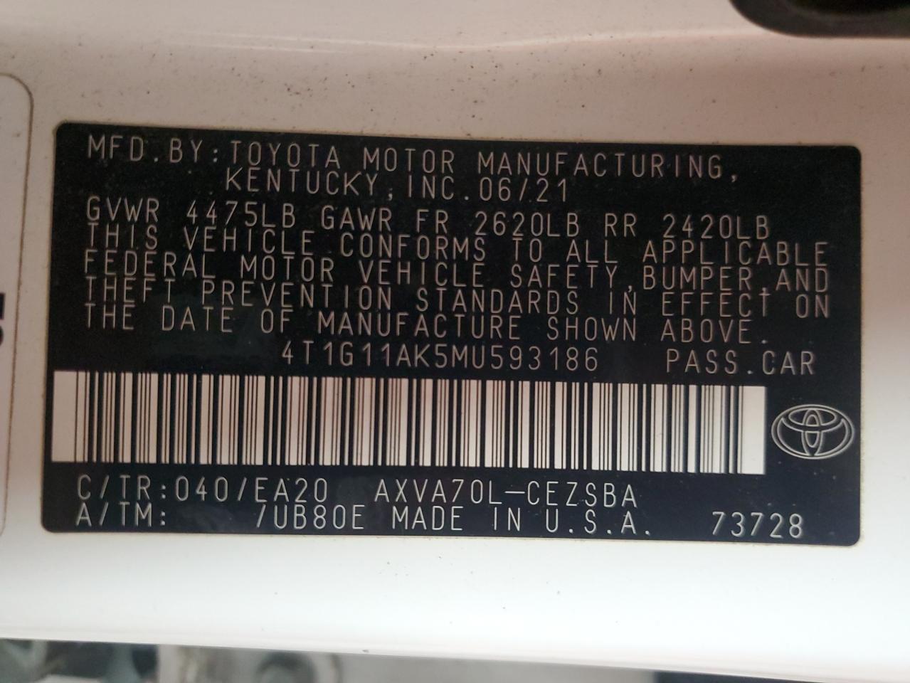 2021 Toyota Camry - Image 12