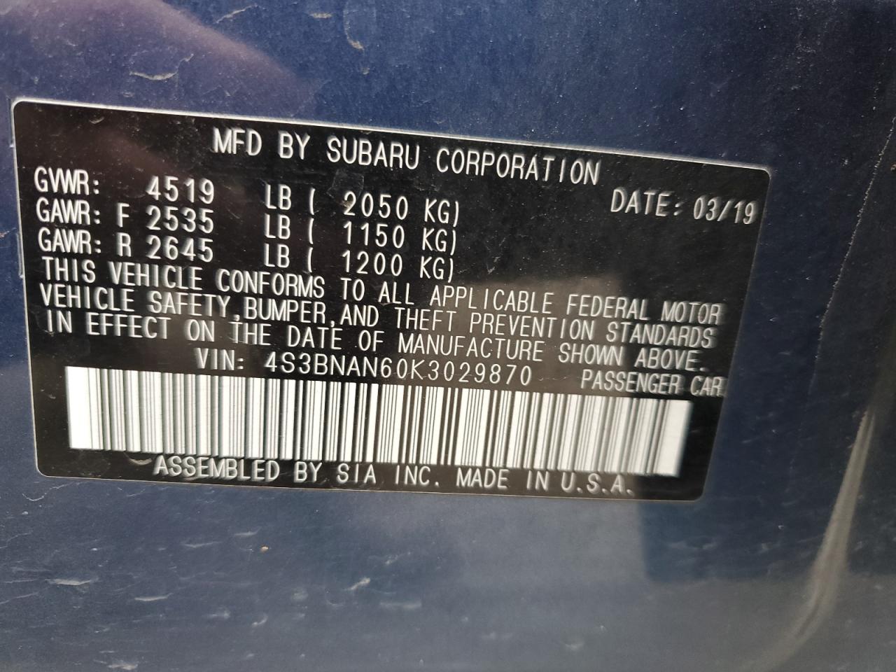 2019 Subaru Legacy - Image 13
