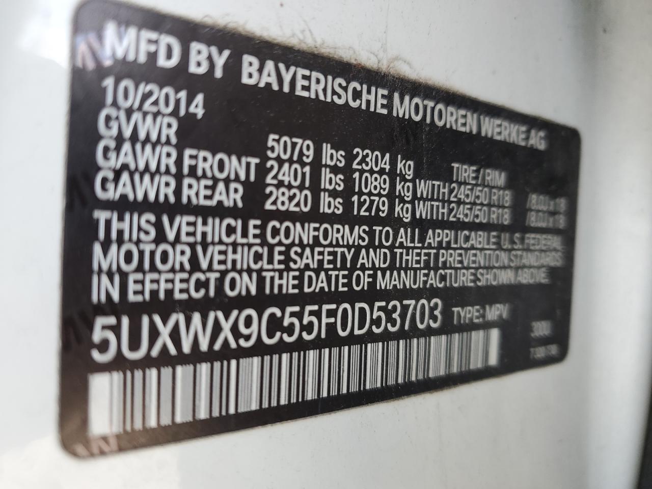2015 BMW X3 - Image 13