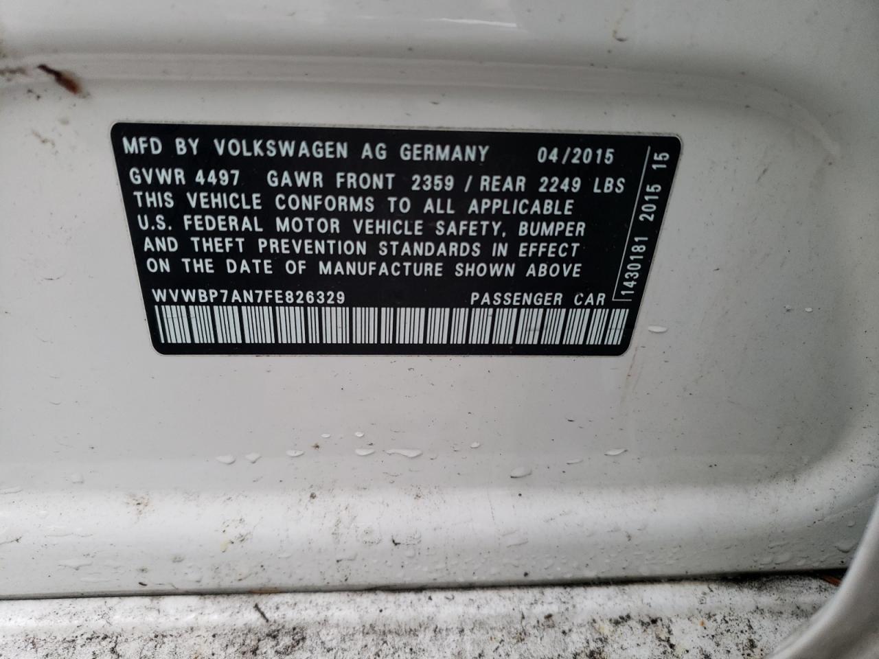 2015 Volkswagen Passat CC - Image 13